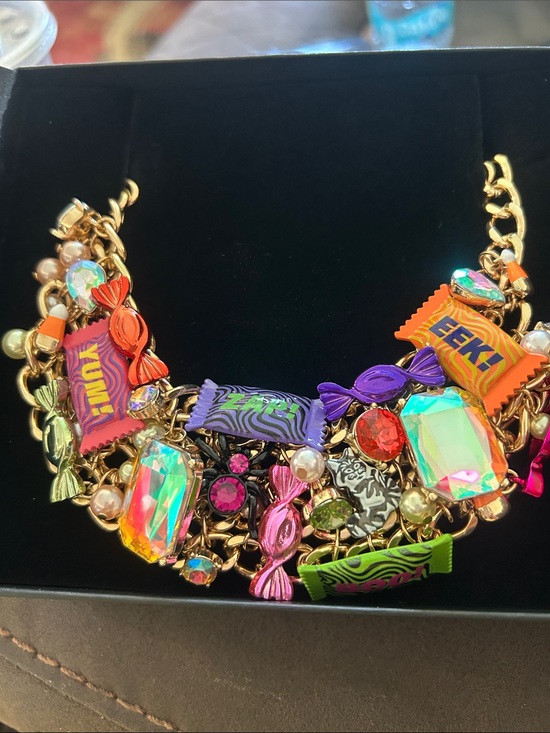 Betsey Johnson Jewelry - Betsey Johnson Gold-Tone Multicolor Candy Charm Necklace
